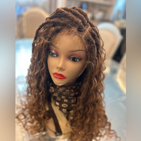 WOW! 26" Boho Faux Locs Lace Front Wig Color #T1B/30 Cinnamon Spice! - Picture 5 of 15
